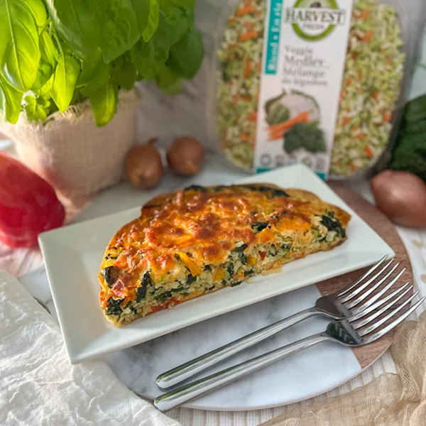 Vegetables and Eggs in Tortilla