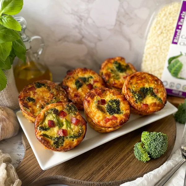 Bouchées aux œufs, chou-fleur et brocoli