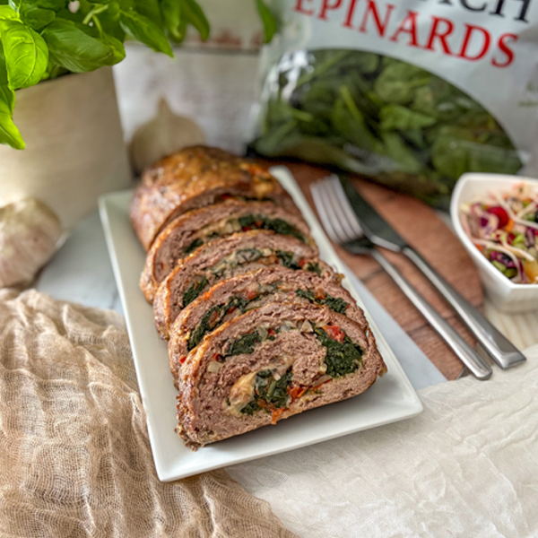 Pain de viande farci aux légumes et au fromage
