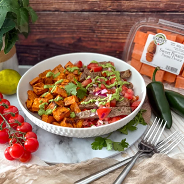 Sweet Potato Steak Cilantro Bowl