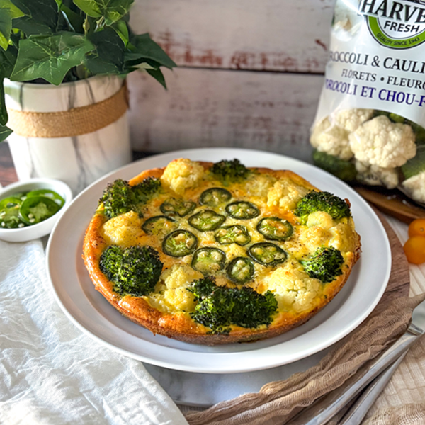 Broccoli Cauliflower Jalapeno Frittata